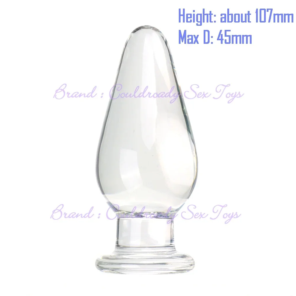 Glazen buttplug Ambre Doré, Ø45 mm · vorm A
