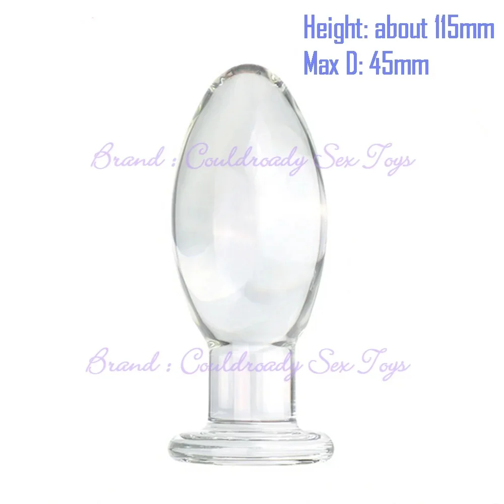 Glazen buttplug Ambre Doré, Ø45 mm · vorm B