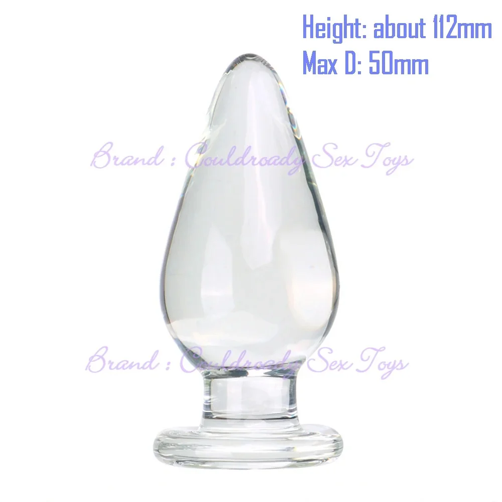 Glazen buttplug Ambre Doré, Ø50 mm · vorm C
