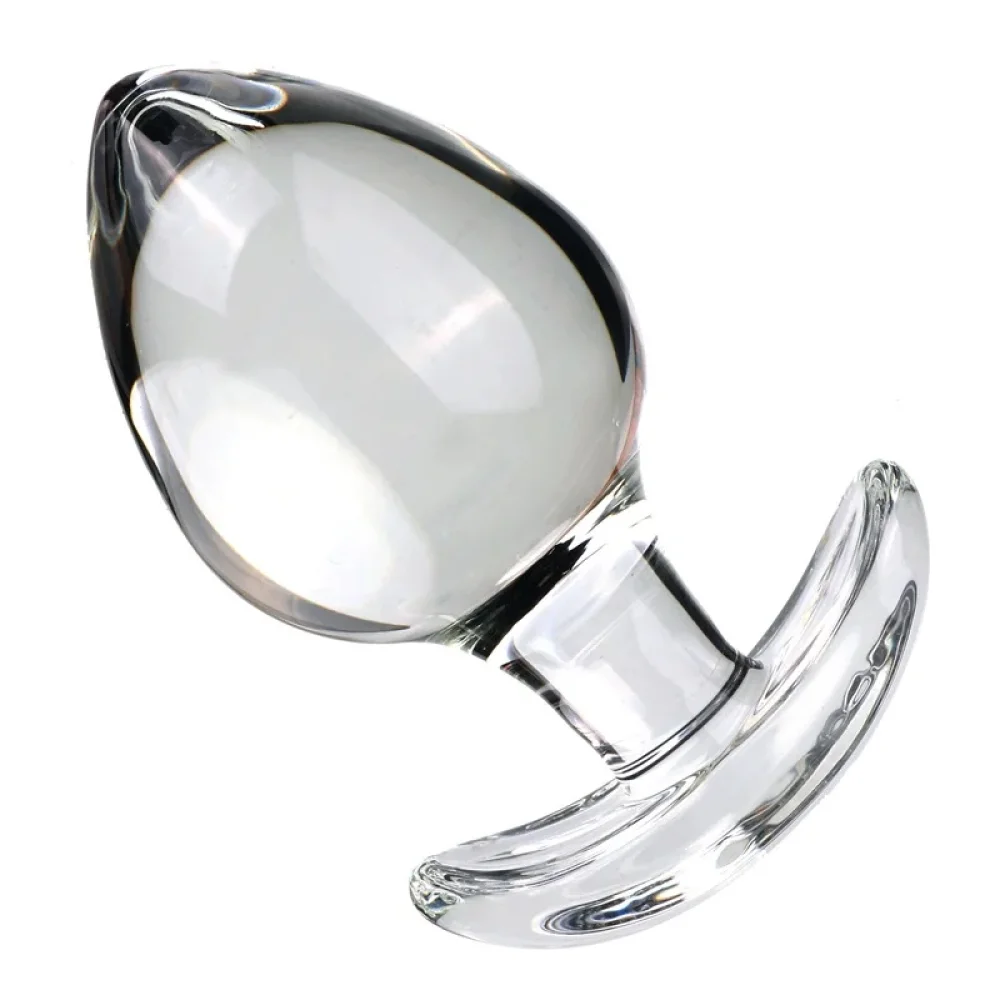 Glazen buttplug Ancre Noir 65, Helder · Ø6,5 cm