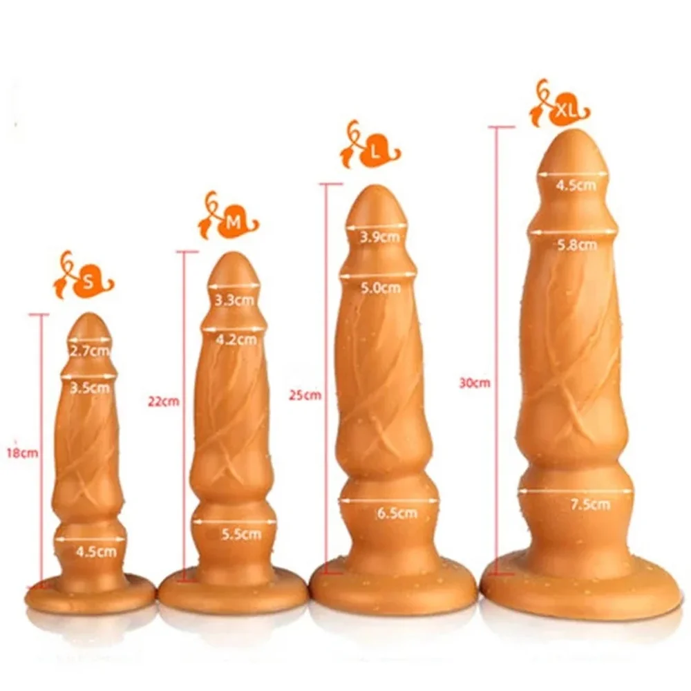 XXL buttplug Collection Or & Noir, Model 3