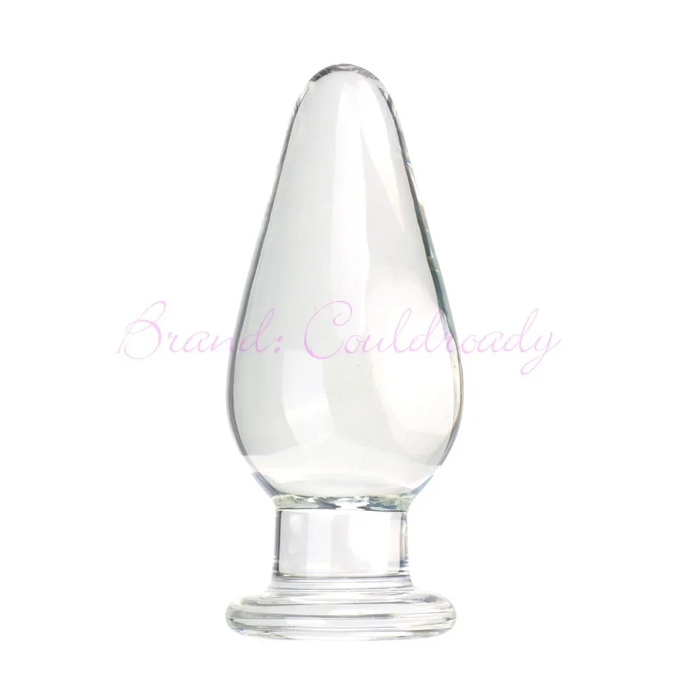 Glazen buttplug Cristal Trio, Model A · 107 × 45 mm