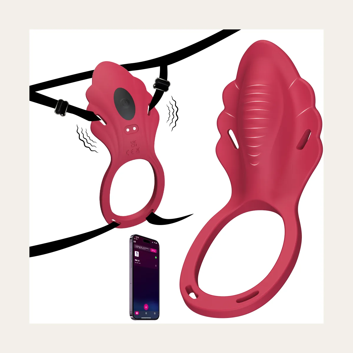 Draagbare vibrator 2, zacht silicone