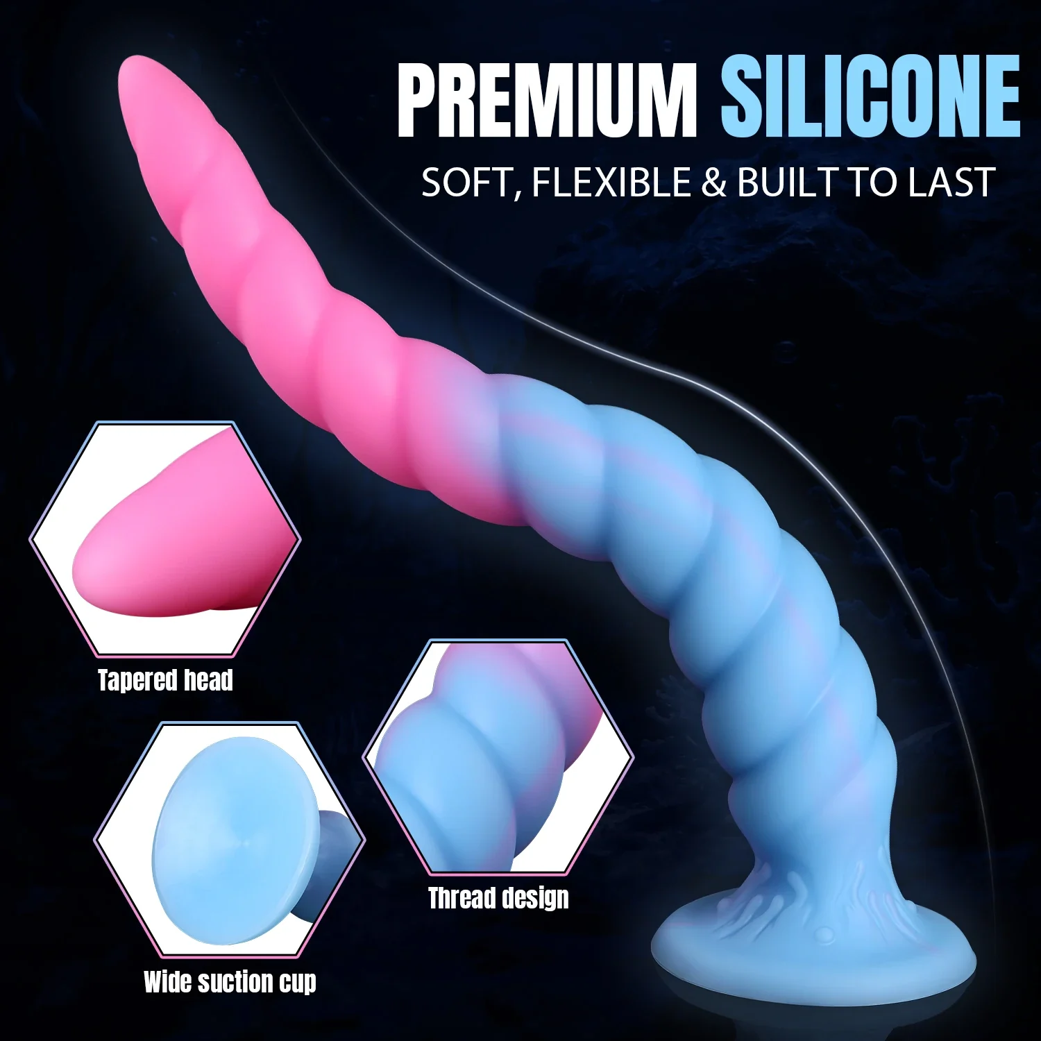 Extra lange spiraal anale dildo, foto 2