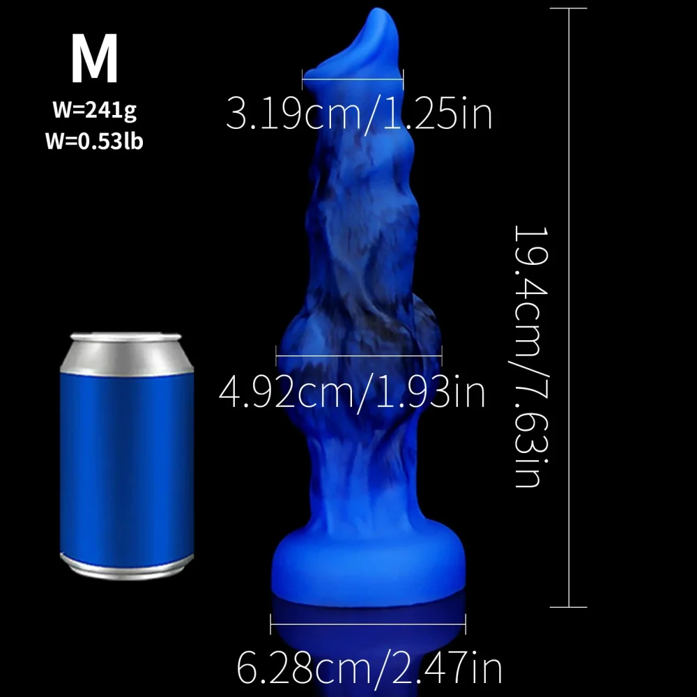 XXL fantasy dildo Fantasy Rubis, Blauw · M