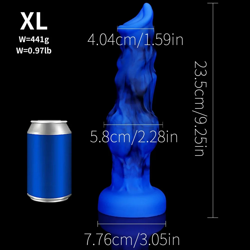 XXL fantasy dildo Fantasy Rubis, Blauw · XL