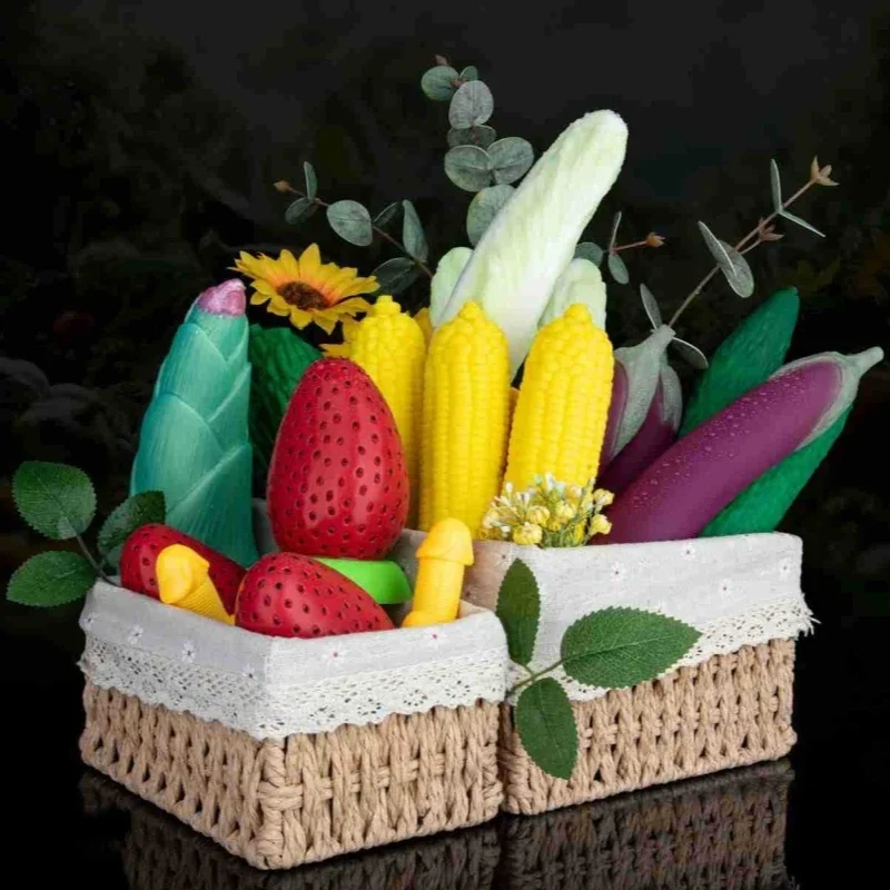 Fruit-dildo aardbei, siliconen