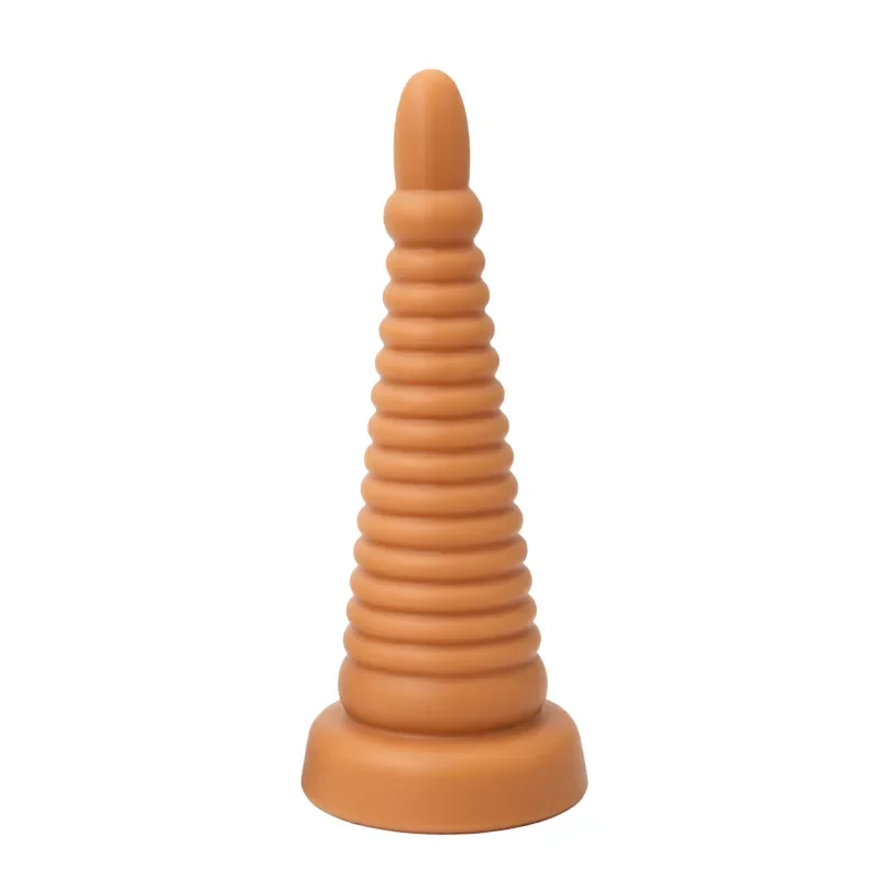 Geribbelde anale plug XL, siliconen