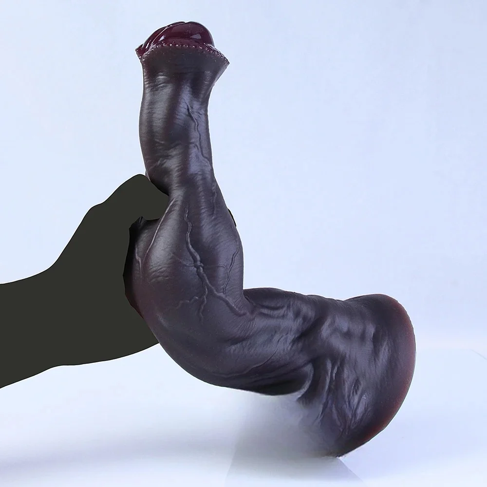 Gespierde paarden dildo met zuignap, foto 5
