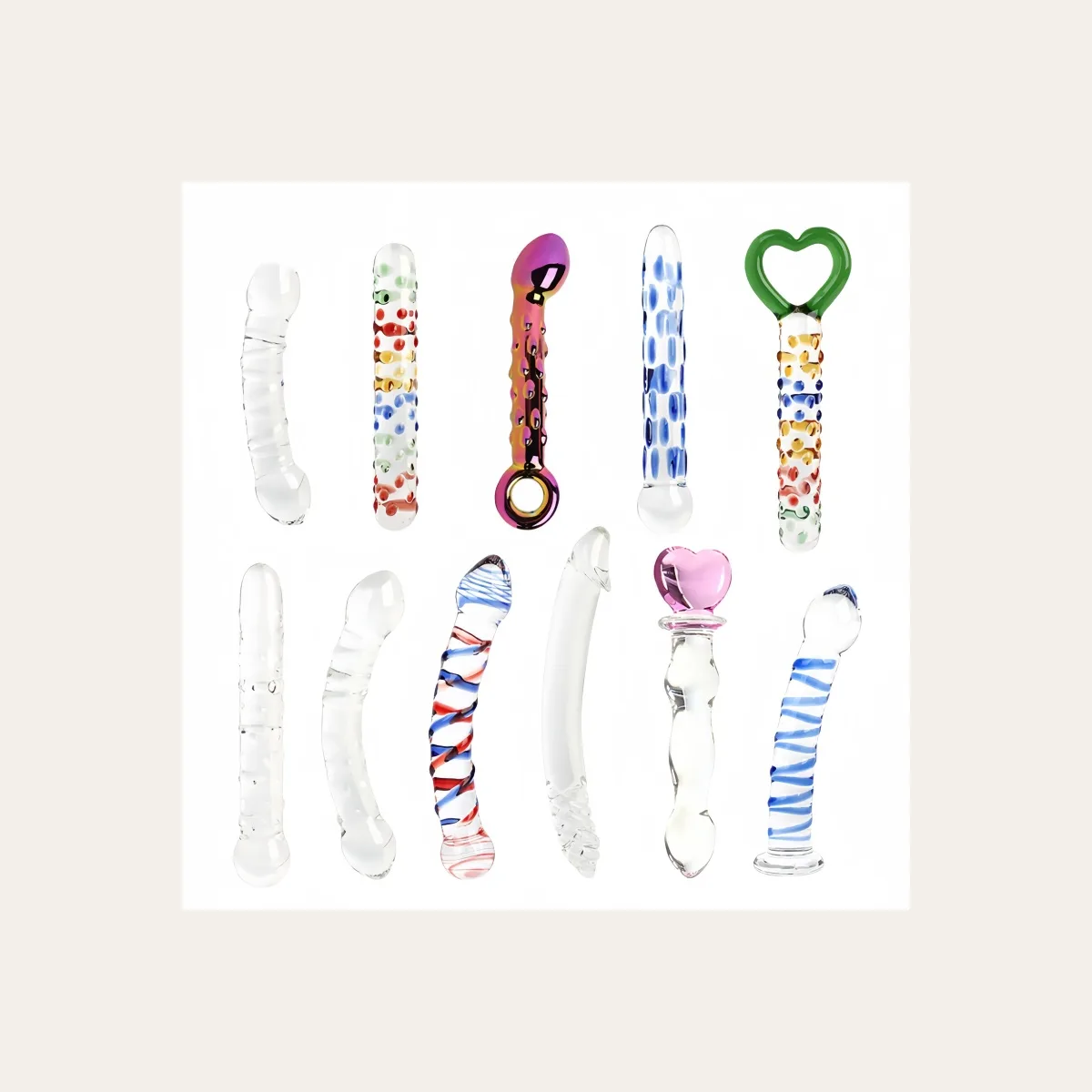 Glazen dildo 10, borosilicaatglas