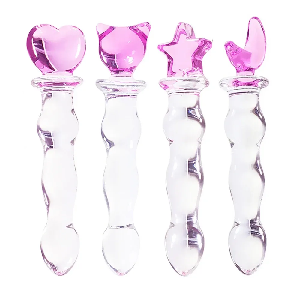 Glazen kralenstaaf Hart, glas