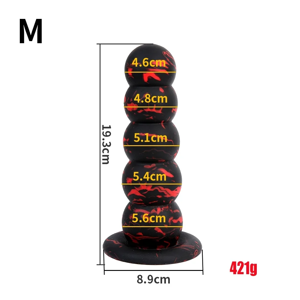 XXL buttplug Kralen Lava, Anaal model · M