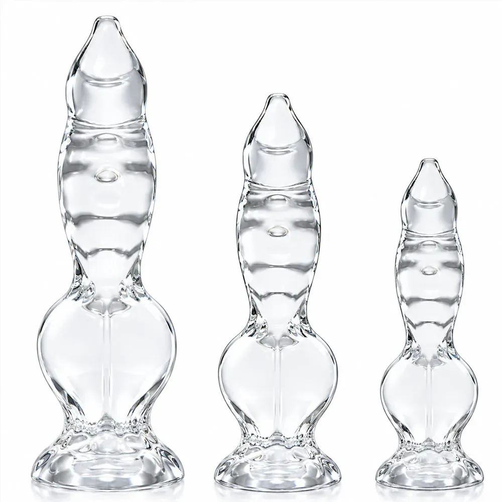 Transparante buttplug Kristal Knoop Set