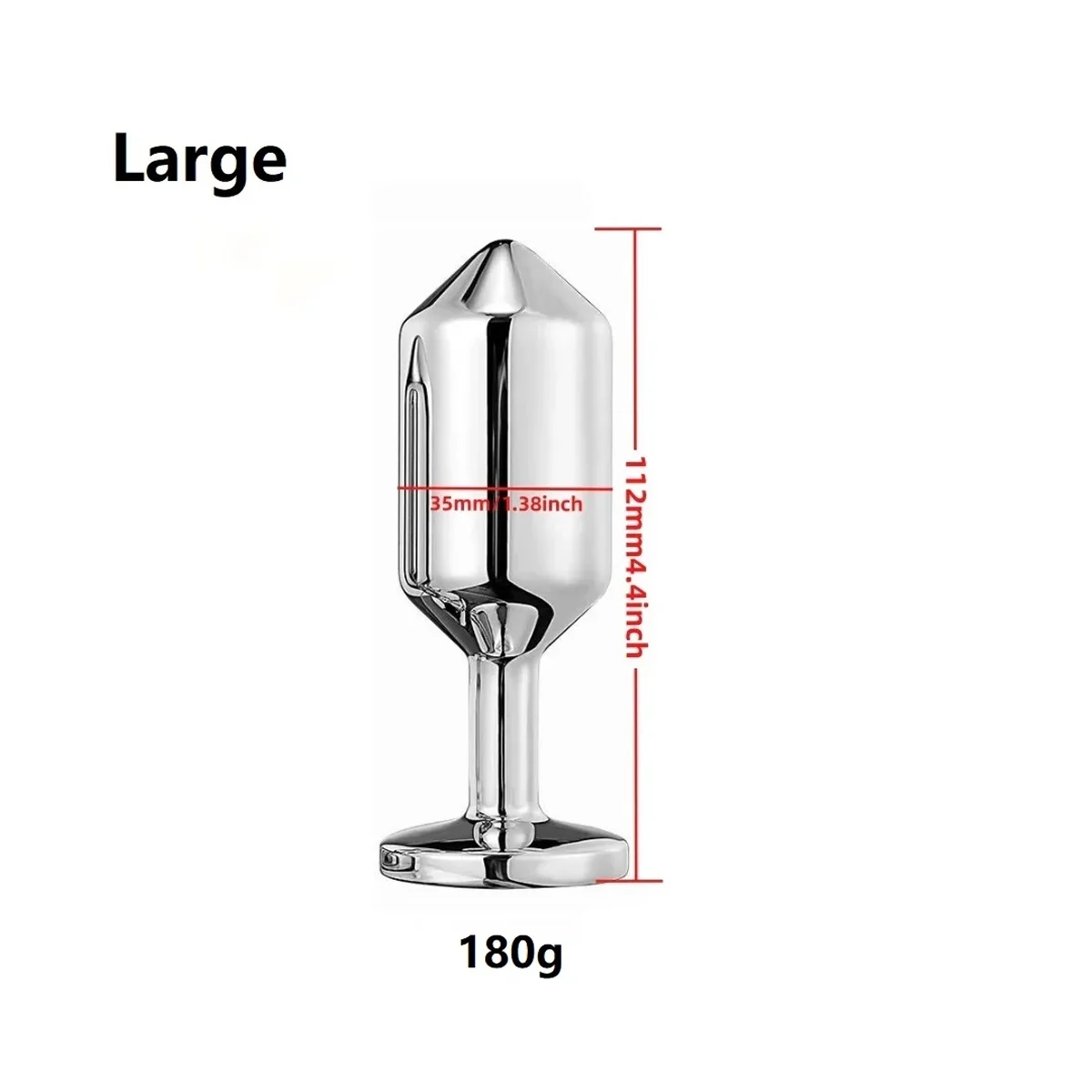 Metalen buttplug set, Groot · metalen voet