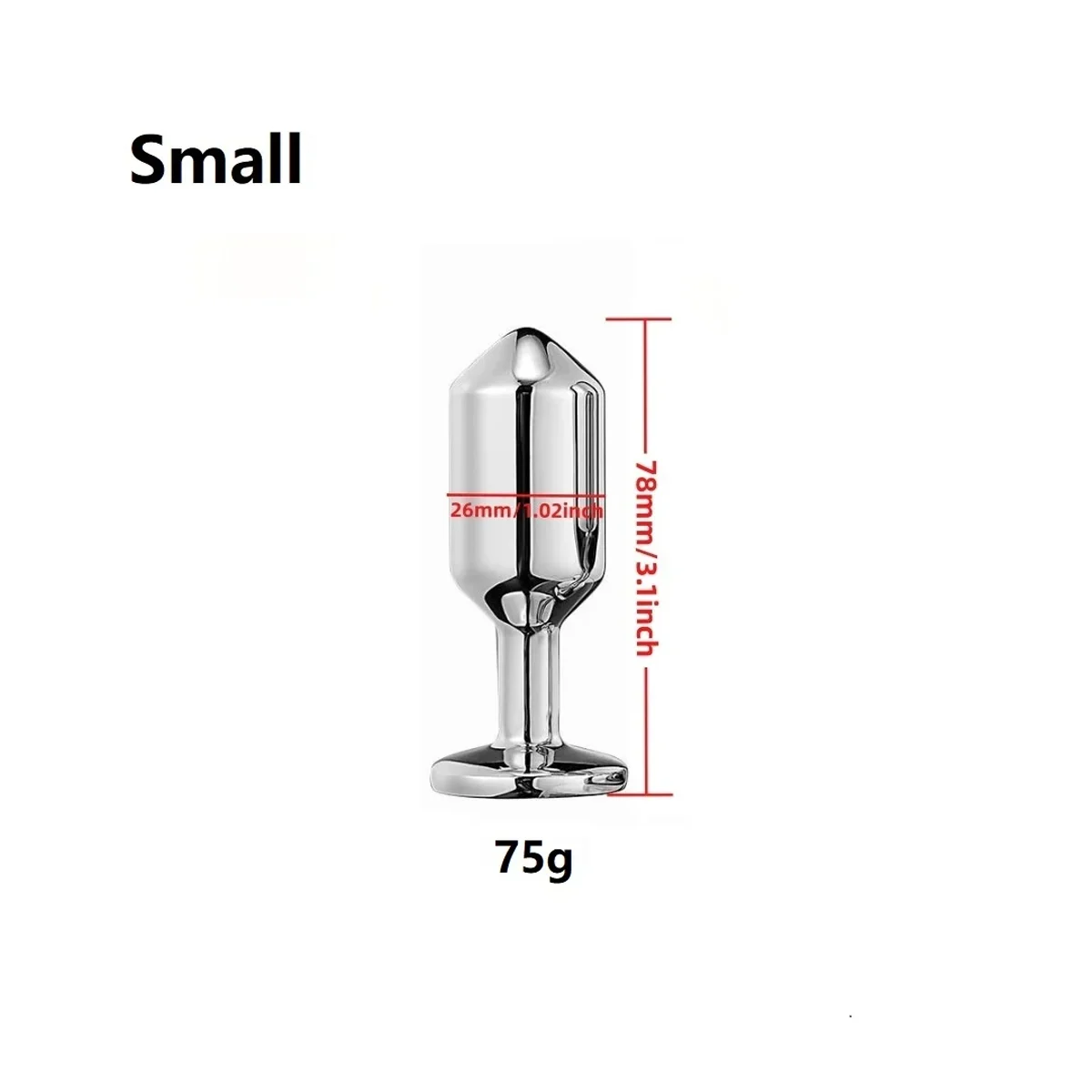 Metalen buttplug set, Klein · metalen voet