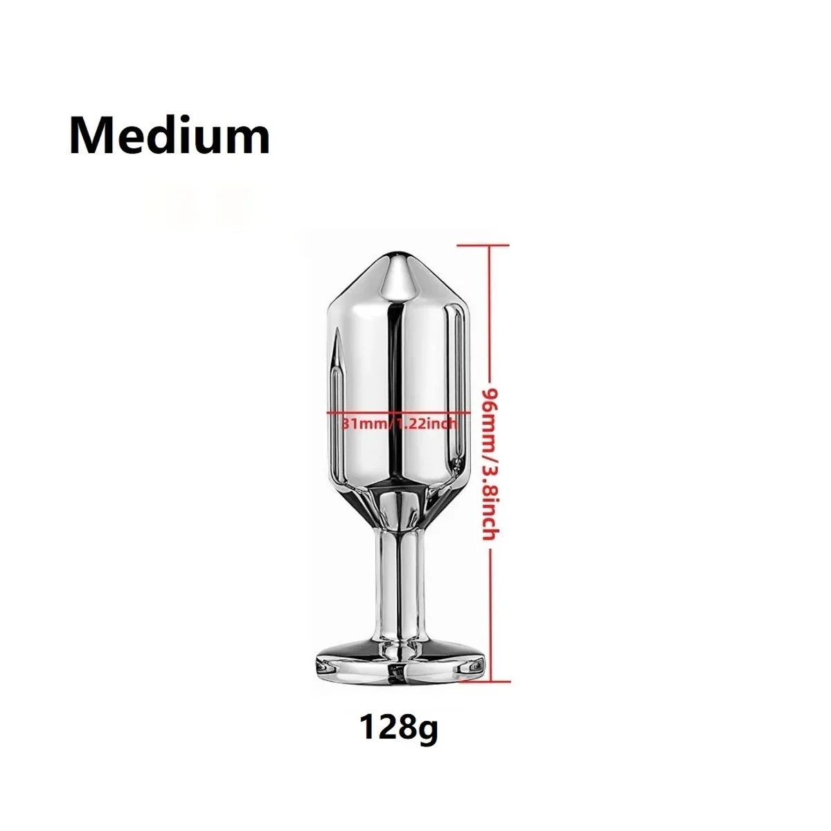 Metalen buttplug set, Medium · metalen voet