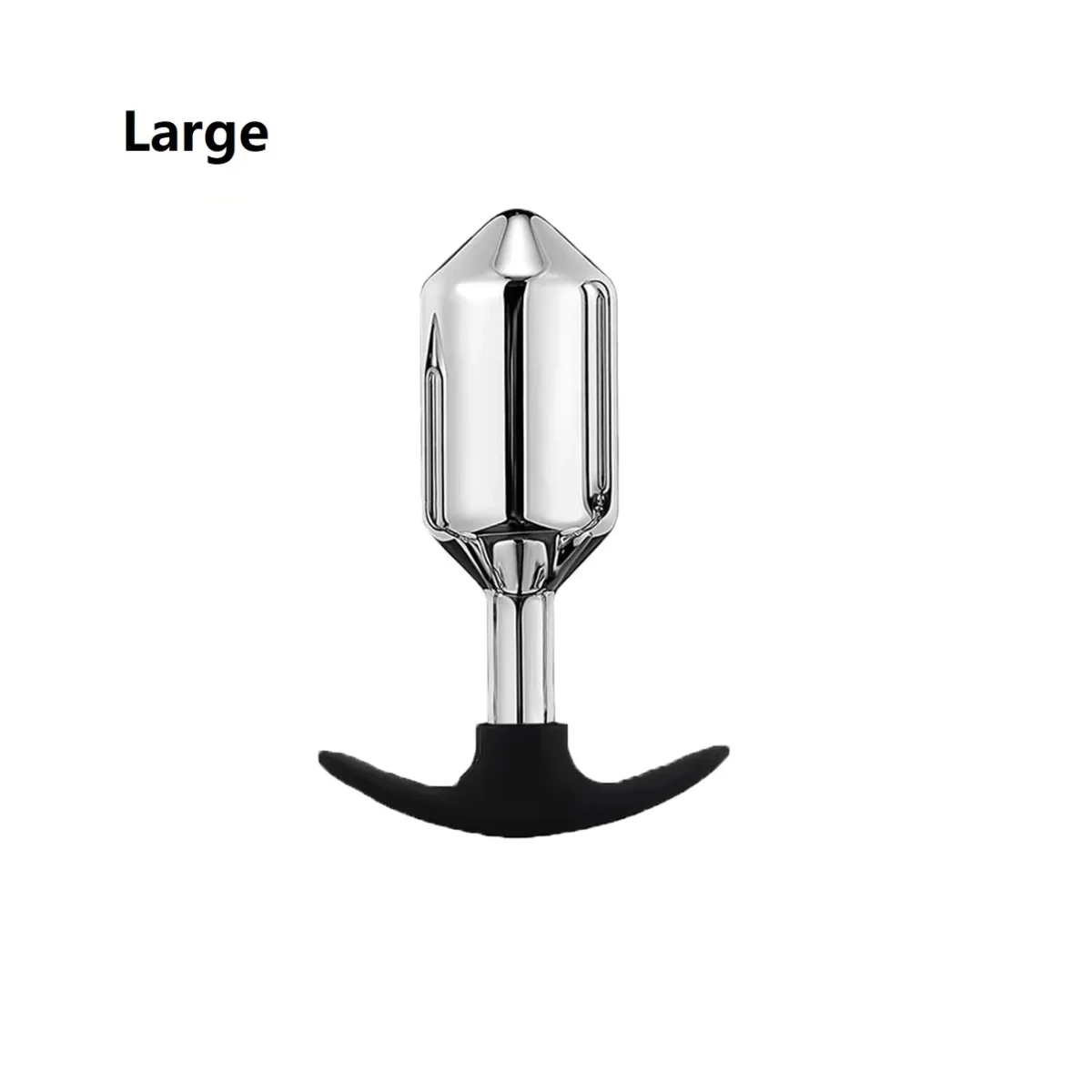 Metalen buttplug set, Groot · siliconen voet