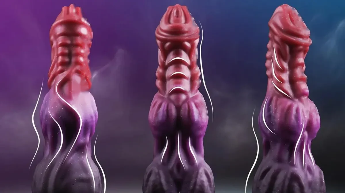 XXL fantasy dildo Monster Knoop Violet
