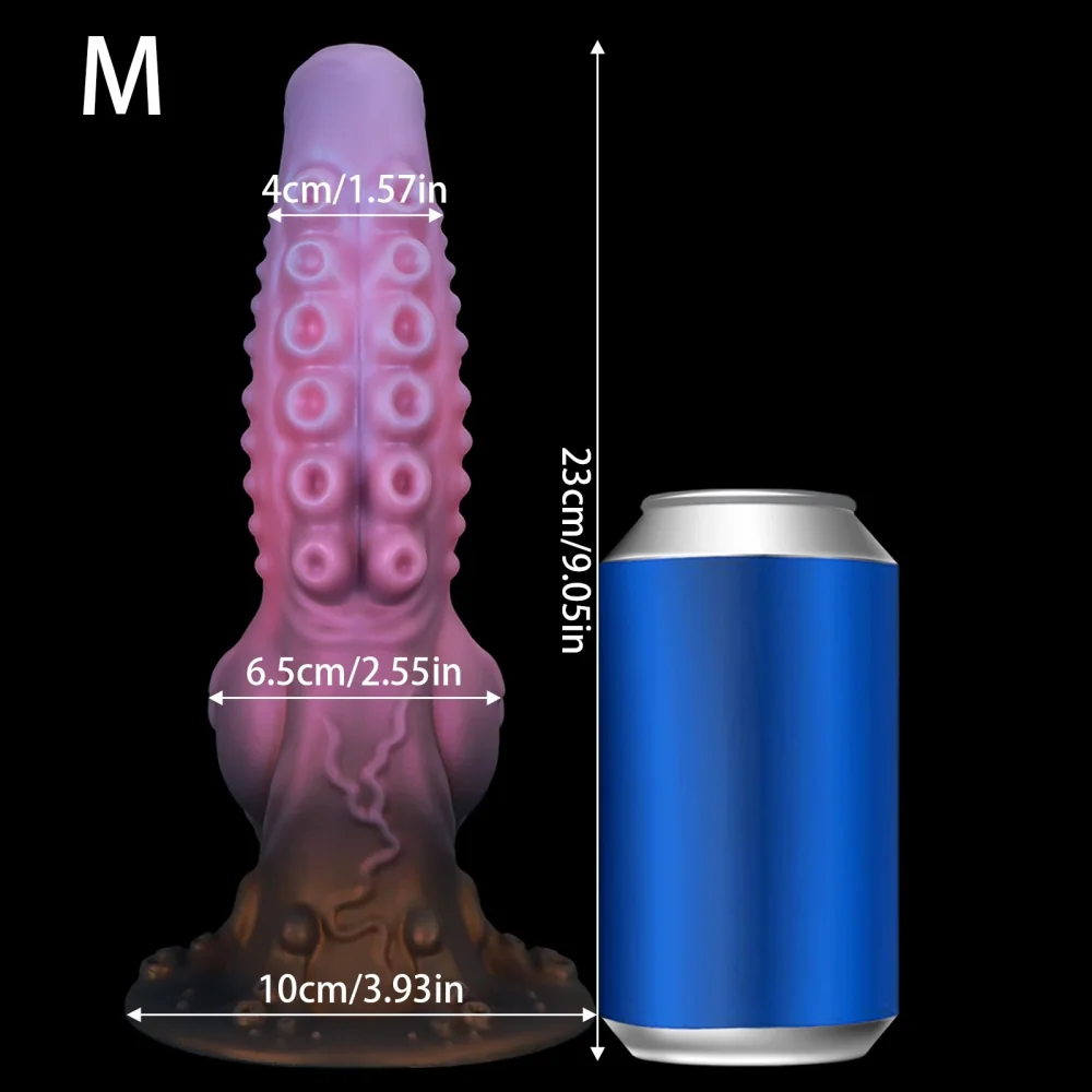 XXL fantasy buttplug Octopus Noir, Knoop Roze · M