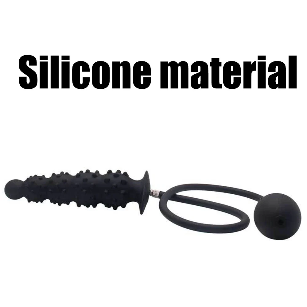 Opblaasbare siliconen anale plug met pomp, foto 3