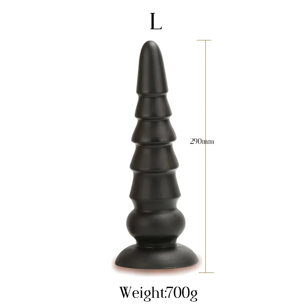 XXL buttplug Pagode Brons, Zwart · L