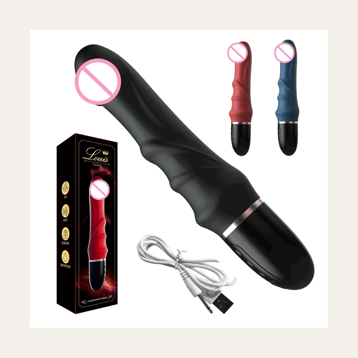 Rabbit-vibrator 9, zacht silicone