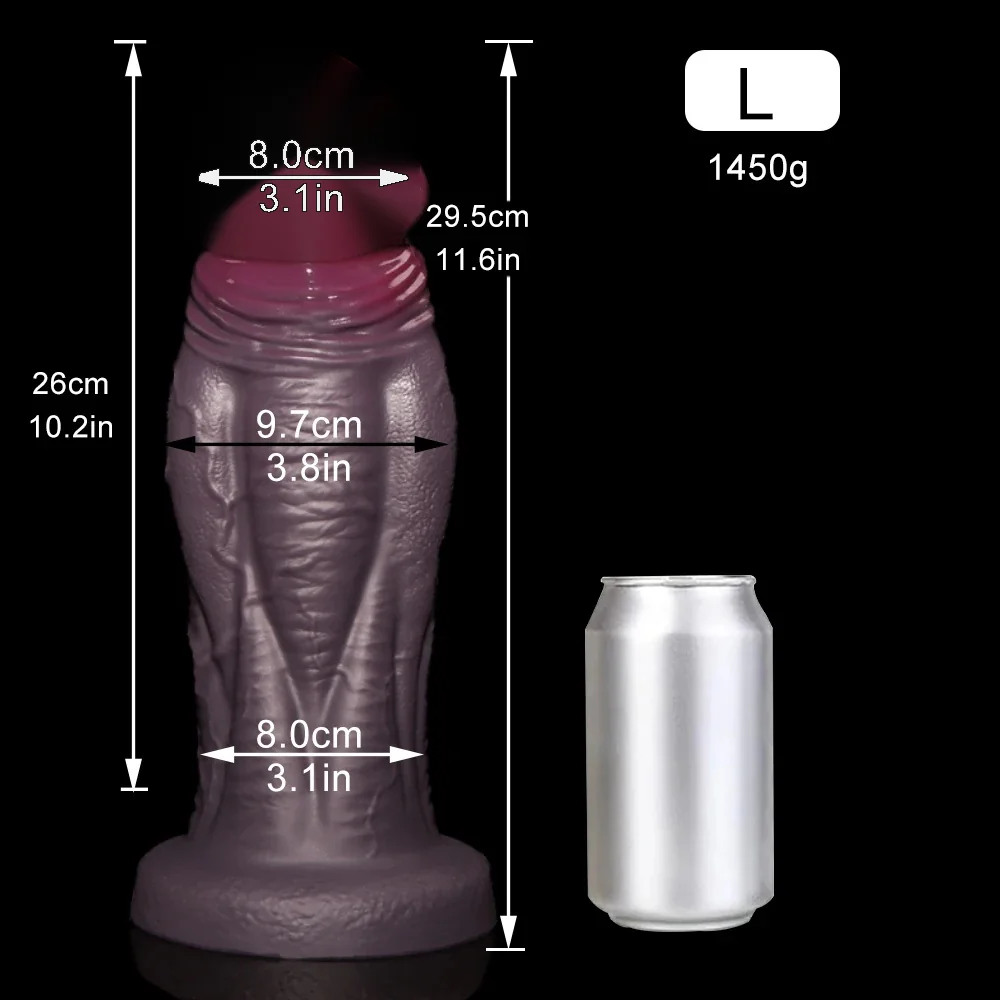 XXL Realistische Dildo Noir & Nude, Zwart · L