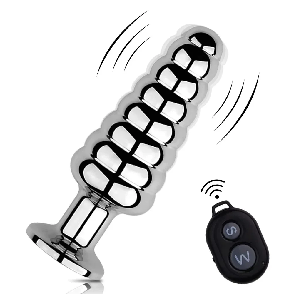 Rvs anale vibrator afstandsbediening, roestvrij staal (RVS)