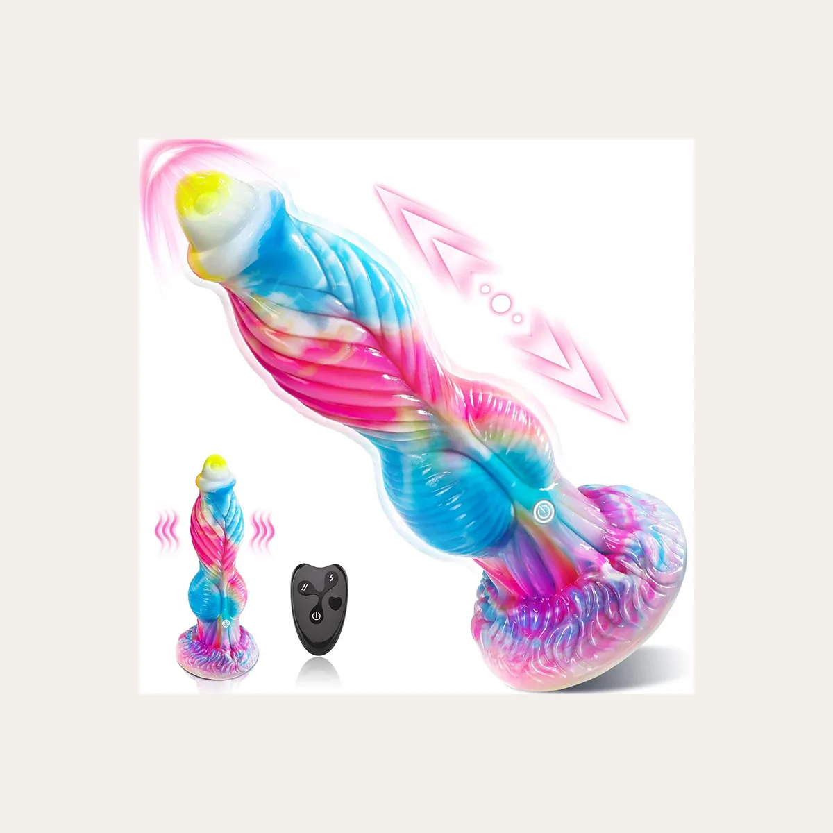 XXL fantasy dildo Stotende fantasy-vibrator, zacht silicone
