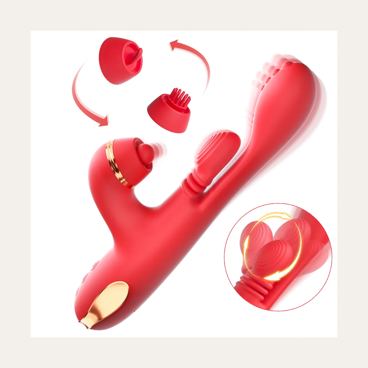 Stotende rabbit, zacht silicone