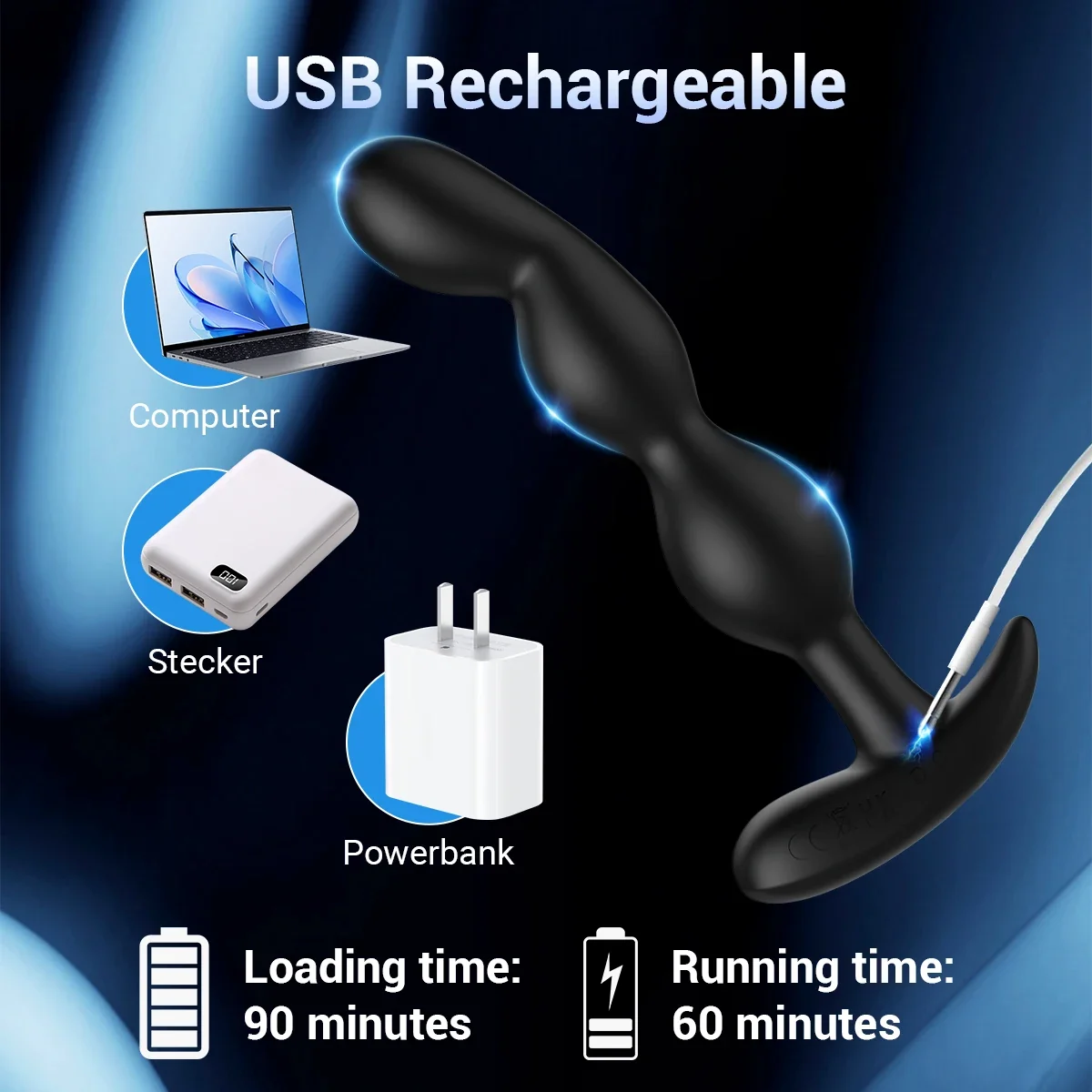 Vibrerende anale plug app, foto 4