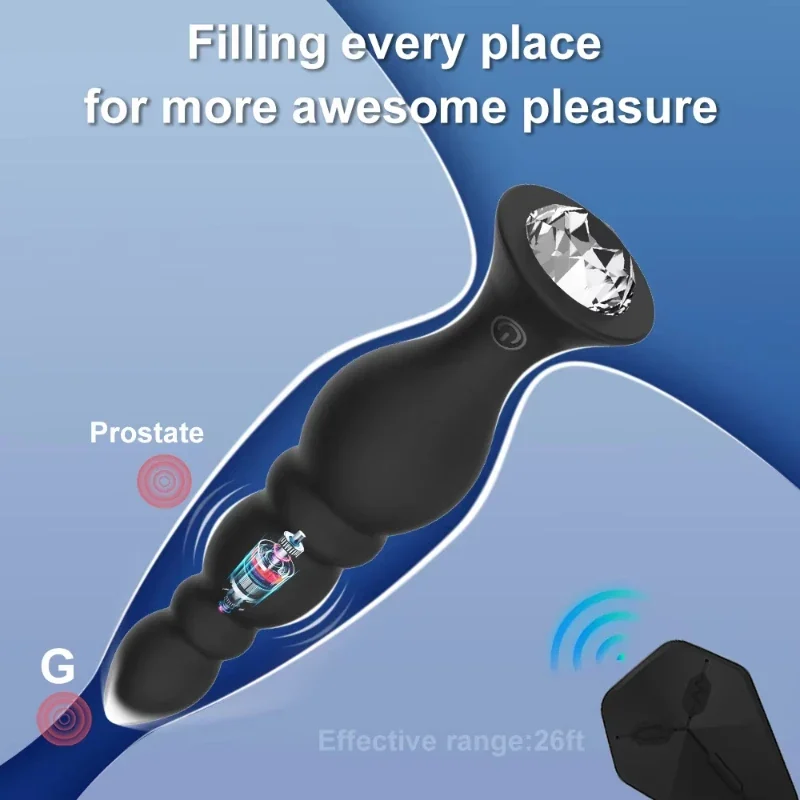 Vibrerende anale plug set (4), foto 4