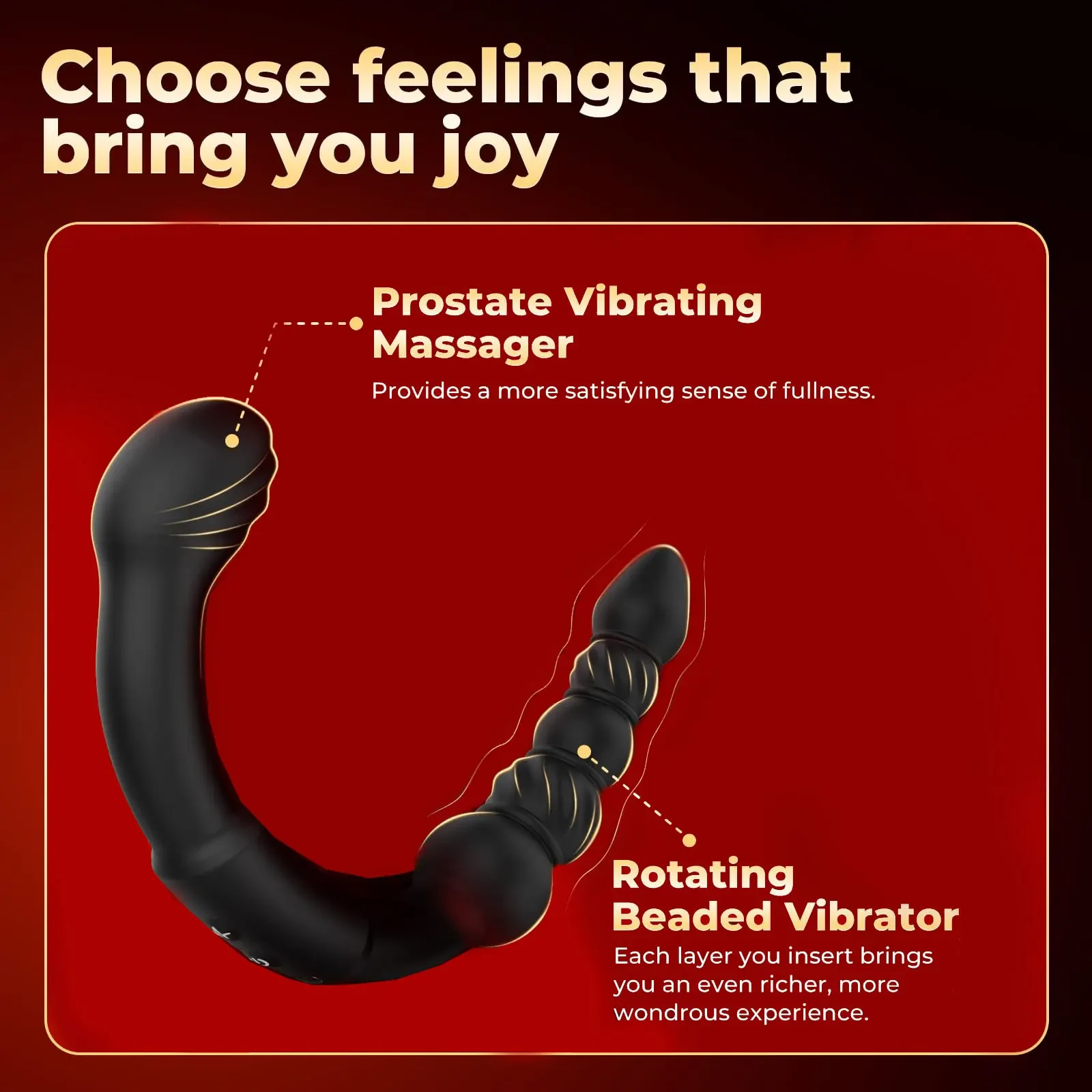 Vibrerende prostaatmassager, siliconen, foto 3
